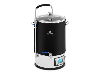 Kotel na vaření piva s izolací - 30 L - 2500 W - 25–100 °C - ušlechtilá ocel - LCD displej - časovač