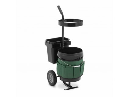 Zahradní vozík - s držákem na nářadí, 18 přihrádkami a 2 kbelíky - 40 kg