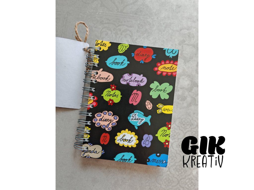 Zápisník - barevné bublinky