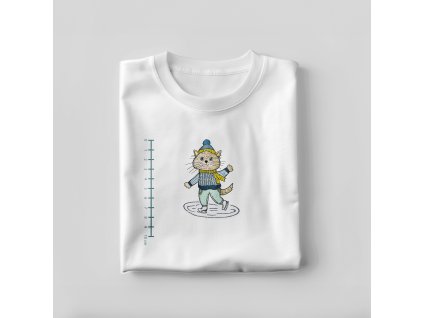 zimní kočička modra