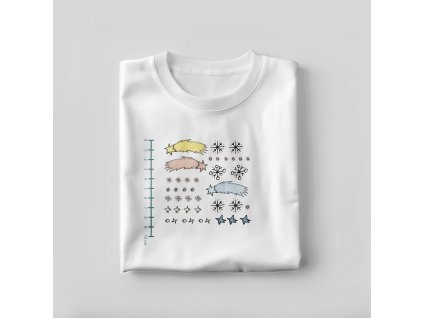 zimní set vloček a komet