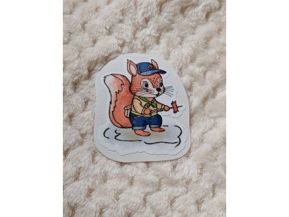 PVC samolepka - veverka se špekáčkem