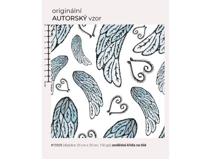 15929 andělská křídla na bílé