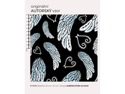 15930 andělská křídla na černé