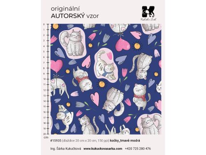 kočky tmavě modrá