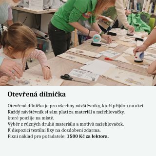 ✨ Nažehlování je radost i zábava! Chcete originální program na akci? Vybrat si můžete ze dvou variant: 🔹 Otevřená dílnička...