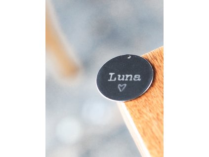 Srdce psí známka stříbrná