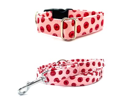 Maliny na světle růžovém podkladu set