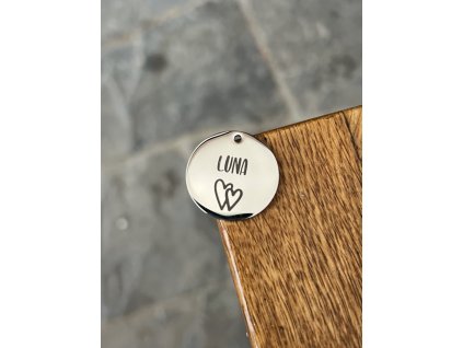 Psí známky Spojená srdce obrys