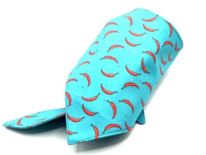 Chilli na modré vázací šátek