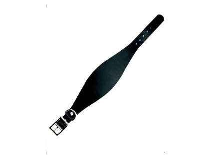 Kožený obojek pro chrty rozšířený Black