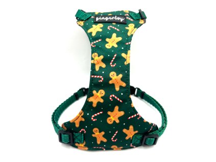 Perníček na zelené kočičí postroj 01