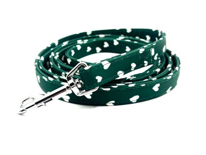 Rita white s bílými srdíčky vodítko