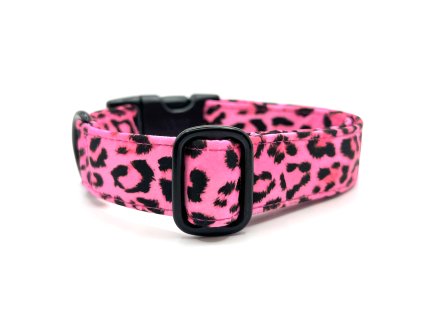 Leopard pink obojek