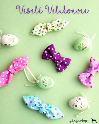 Veselé Velikonoce 🐾 Hravé vzory z kolekce Pompoms 🎀 Z těchto látek vám ušijeme cokoliv – obojky, vodítka, postroje i další...