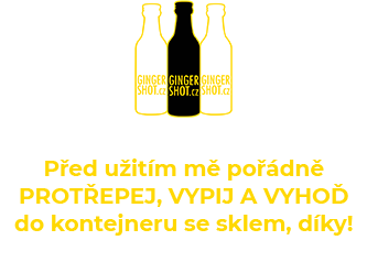 Před použitím Ginger Shot protřepej, skladuj v chladu