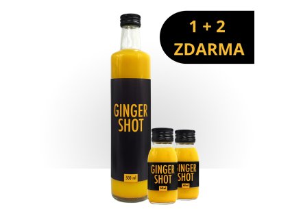 Ginger Shot 500ml + 2x60ml ZADARMO