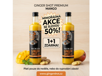 Ginger Shot Premium Mango 1+1 zdarma