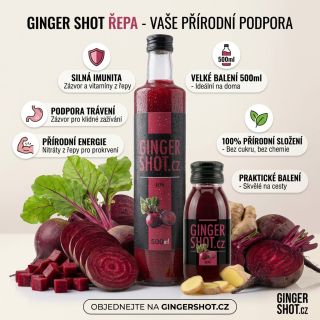 Věděli jste, že řepa a zázvor jsou jedna z nejmocnějších přírodních kombinací vůbec? 🫚🔴 Ginger Shot Řepa — to není žádný...