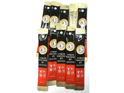Sticks - Ženšen, korejský, červený, extrakt, tekutý, 70 mg / g, 10 x 10 g, 100 g