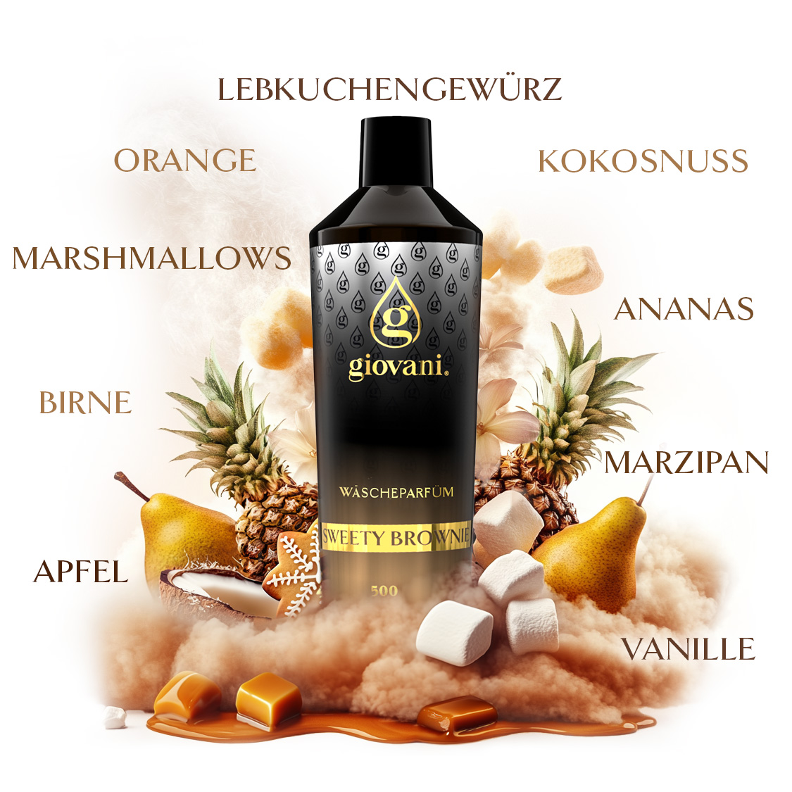 Inhaltsstoffe von Giovani SWEETY BROWNIE Wäscheparfüm