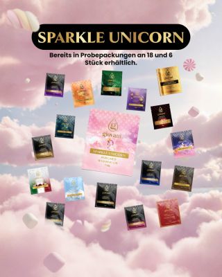✨🦄 Die Probe SPARKLE UNICORN ist da! Dieser zauberhafte Duft ist jetzt in Probepackungen von 18 oder 6 Stück der neuesten...