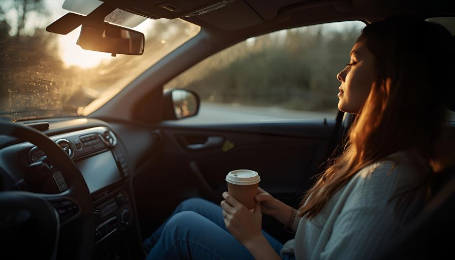 Trenutak opuštanja uz miris u automobilu