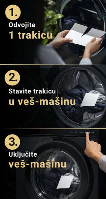 Kako koristiti Giovani trakice za pranje veša – korak po korak