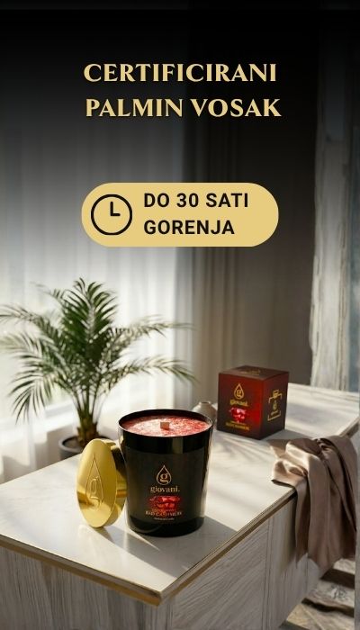 Giovani mirisna svijeća od certificiranog palminog voska