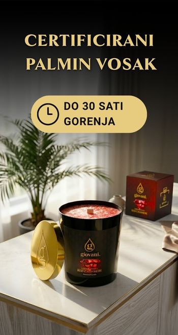 Giovani mirisna svijeća od certificiranog palminog voska