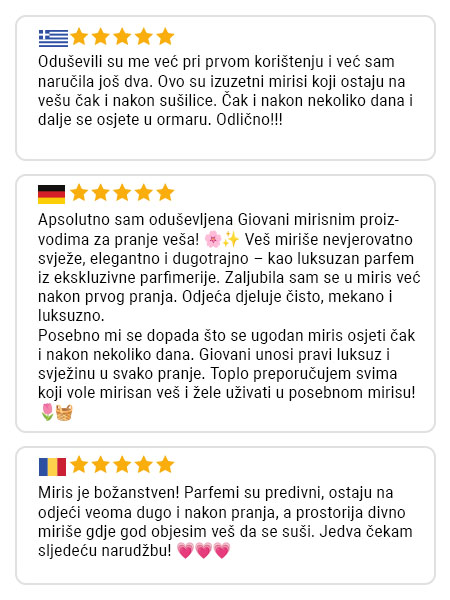 Recenzija kupca Giovani 5