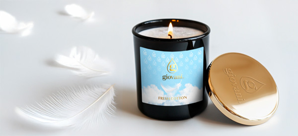 Aromatična svijeća s mirisnom esencijom FRESH COTTON