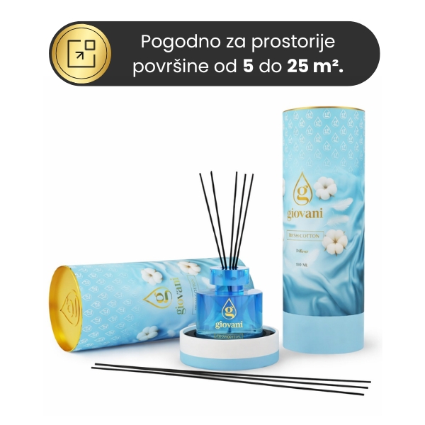 Difuzer sa štapićima za dom FRESH COTTON