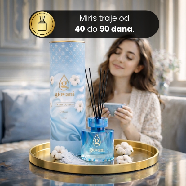 Premium difuzer sa štapićima FRESH COTTON