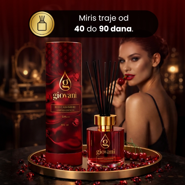 Premium difuzer sa štapićima RED CASHMERE