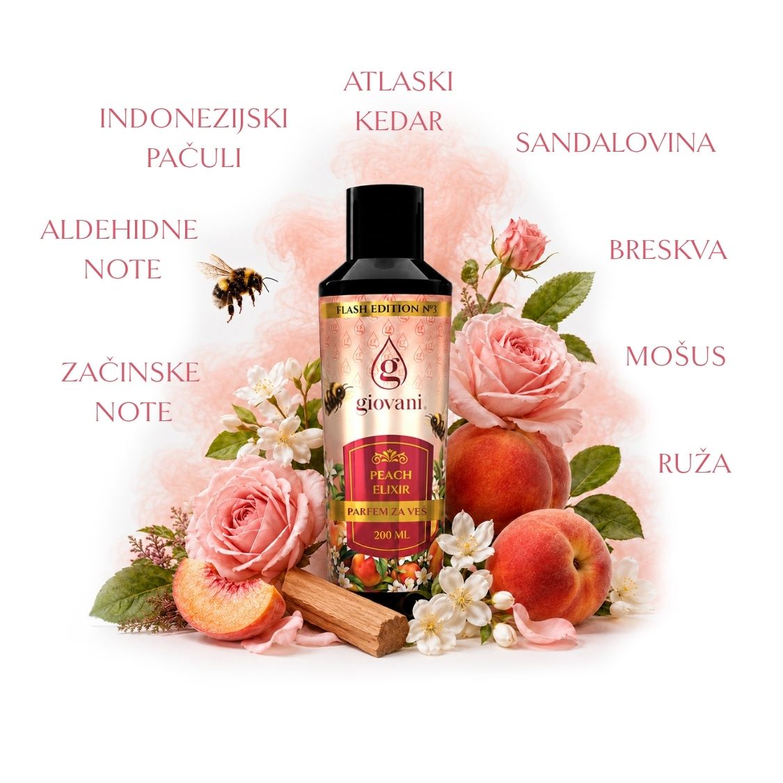 Sastav parfema za veš PEACH ELIXIR