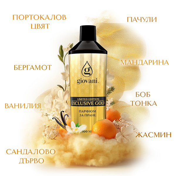 Съставки Exclusive Gold парфюми за дрехи