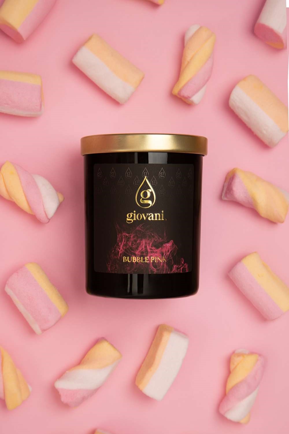 Веган ароматна свещ BUBBLE PINK