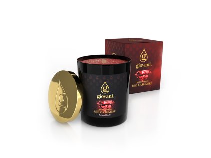 Дизайнерска ароматна свещ Giovani RED CASHMERE за дома