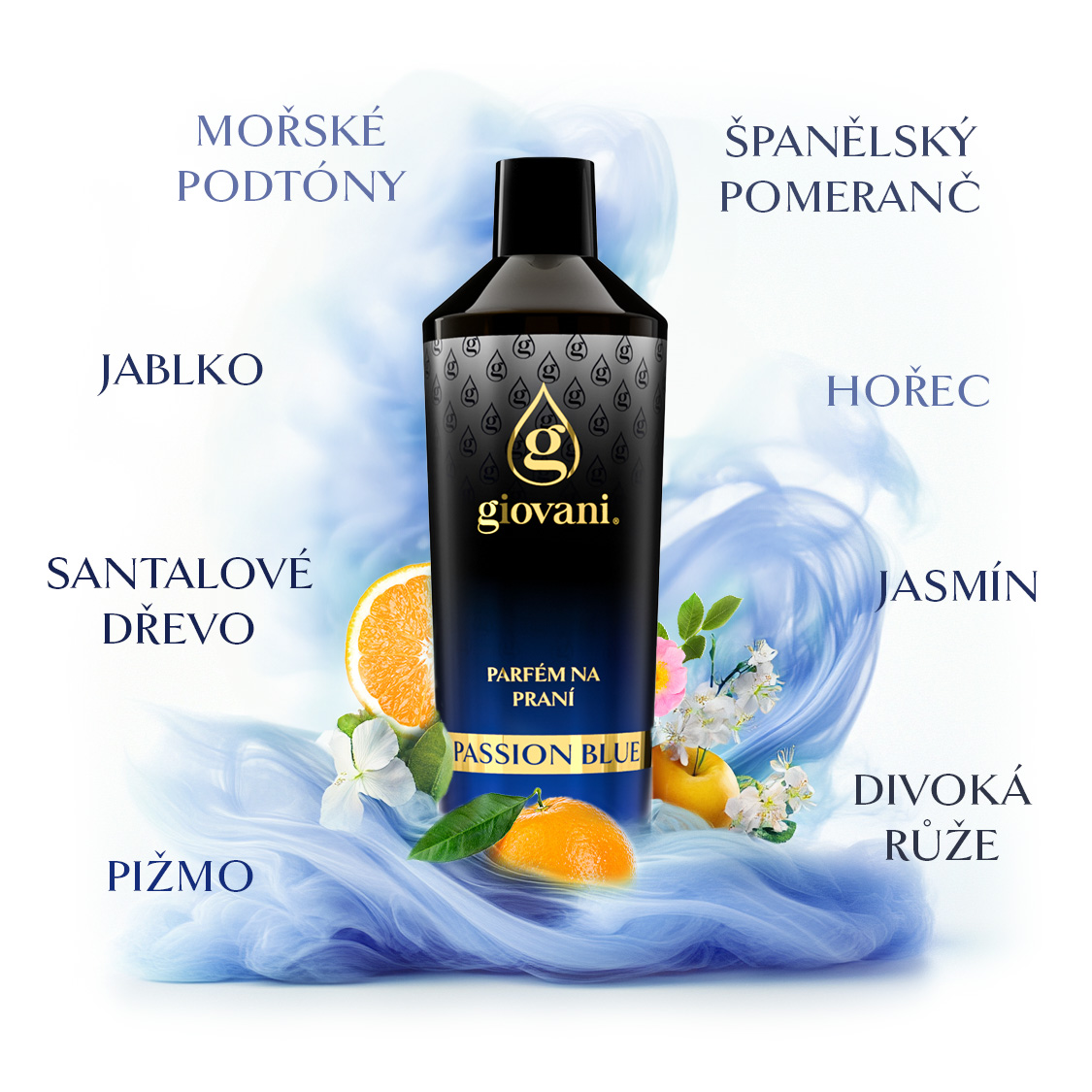 složení parfumu na praní Giovani PASSION BLUE