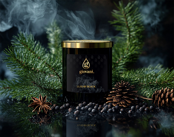 Luxusní vonná svíčka Giovani LUXURY BLACK