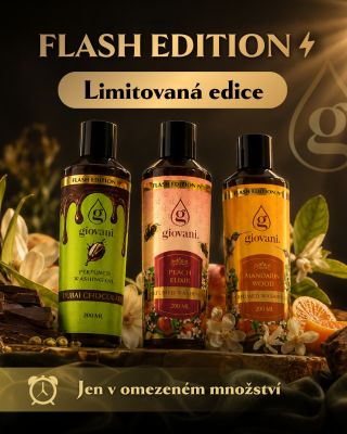 🎉 NOVINKA, jaká tu ještě nebyla v podobě FLASH EDITION! ⚡ 3 zcela nové parfémy na praní v 200ml lahvičkách dostupné pouze...