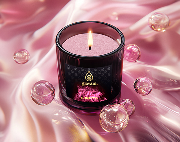 Luxus-Duftkerze Giovani BUBBLE PINK