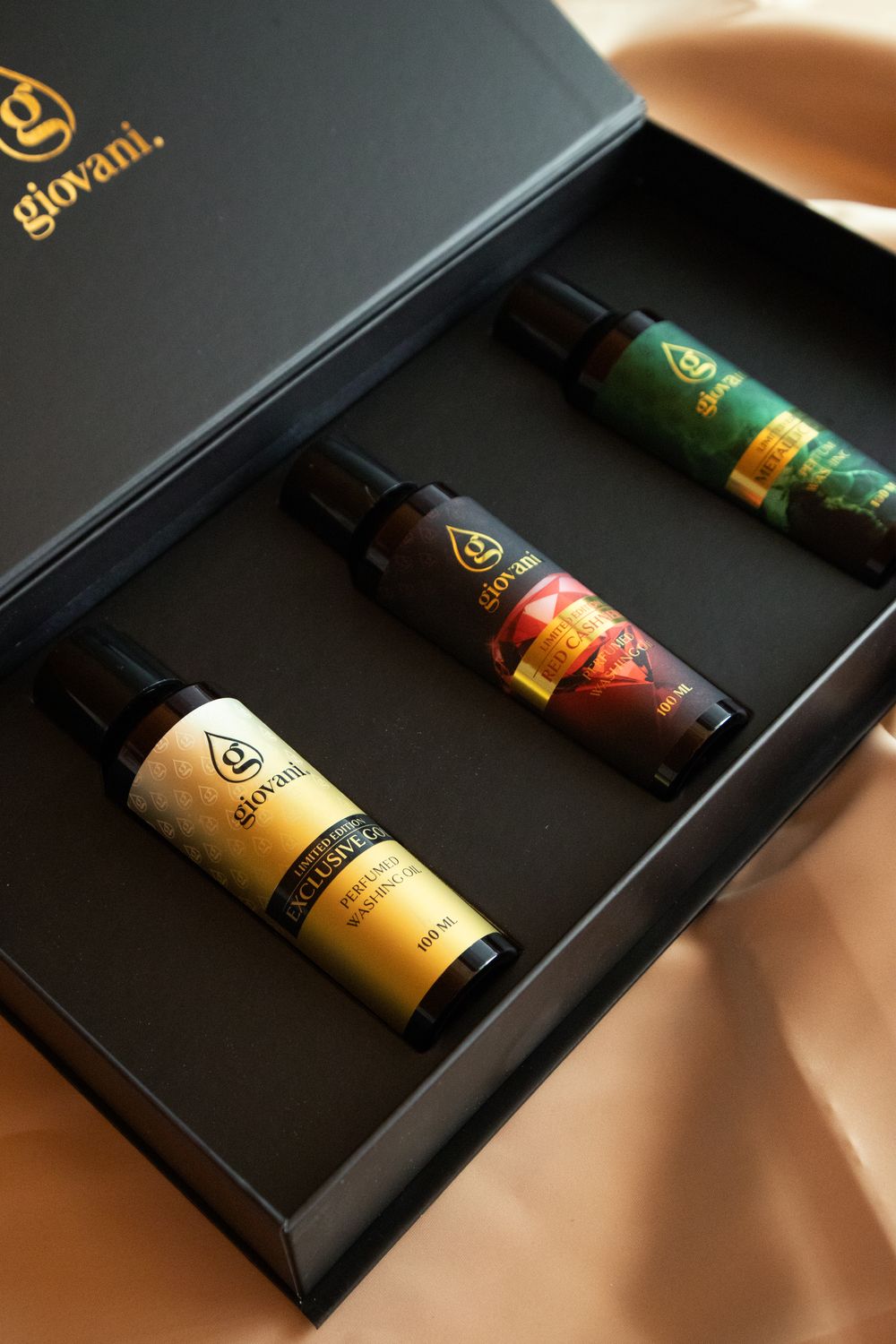 Drei Giovani Limitierte Wascheparfums in einer Geschenkbox