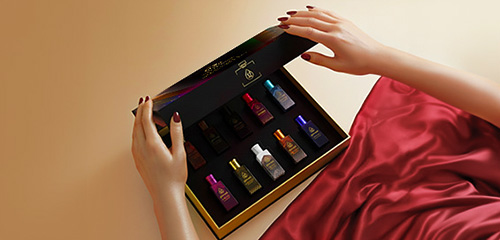 In einer luxuriösen Box