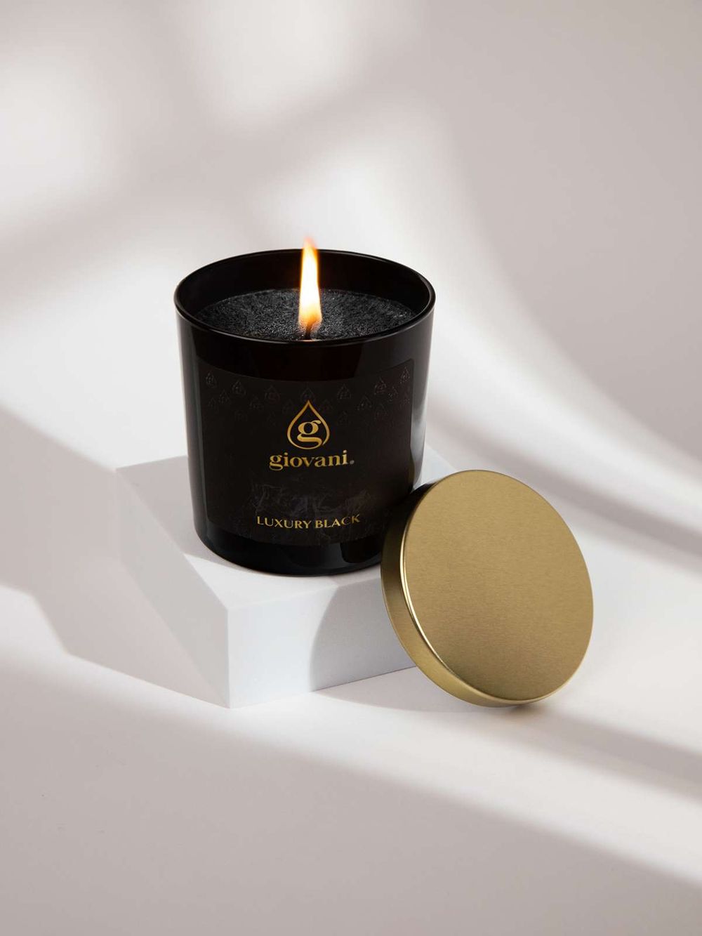 LUXURY BLACK dekorativt duftlys Giovani