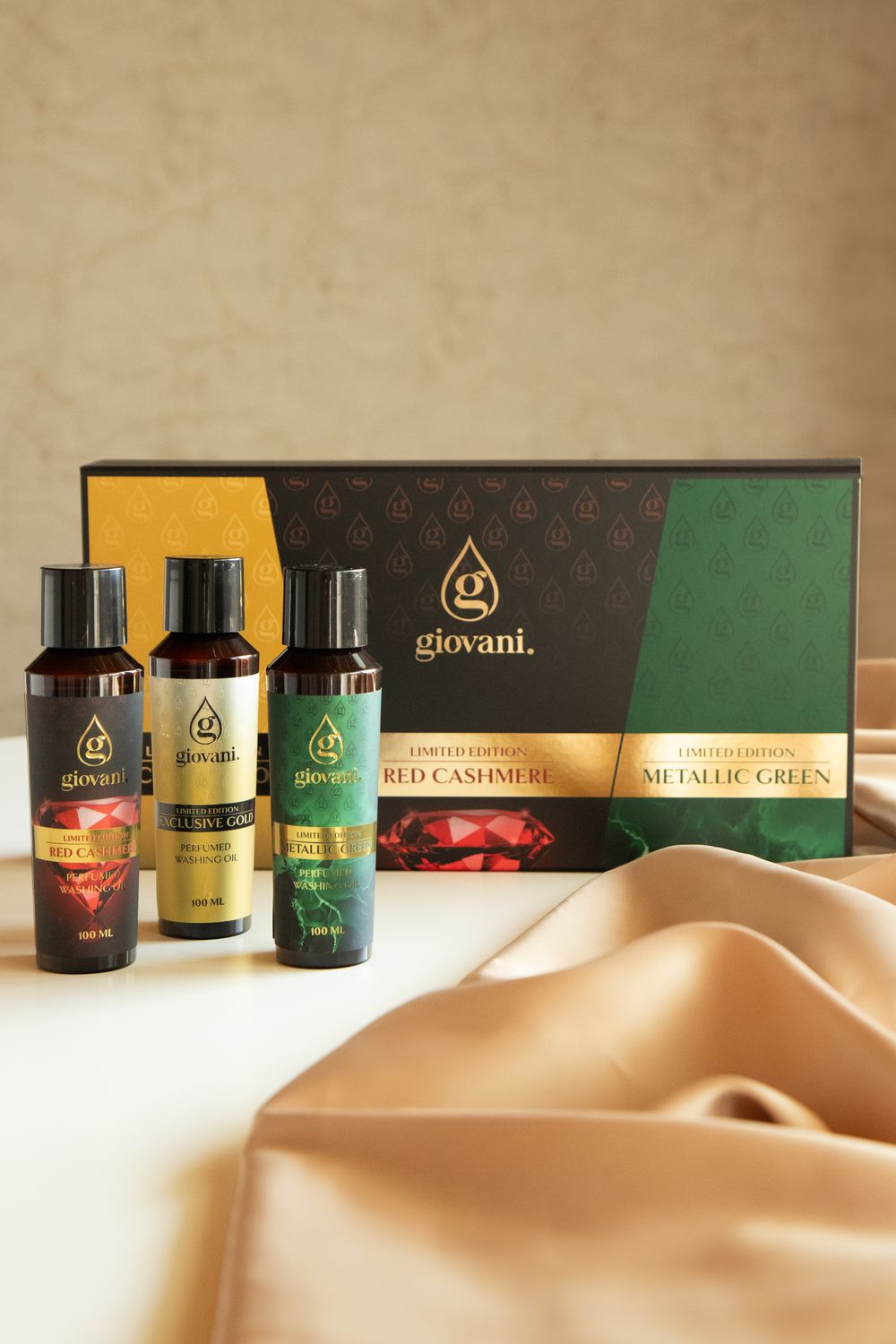 Gavesæt med limited edition Giovani vaskemiddelparfumer