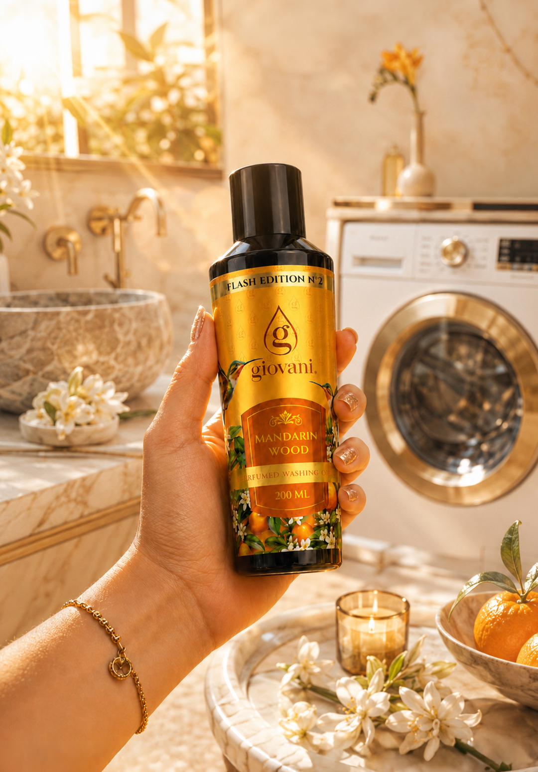 Giovani MANDARIN WOOD duft til vaskemaskine