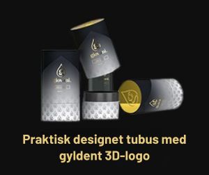 Praktisk designet tubus med gyldent 3D-logo GREY DOLCE