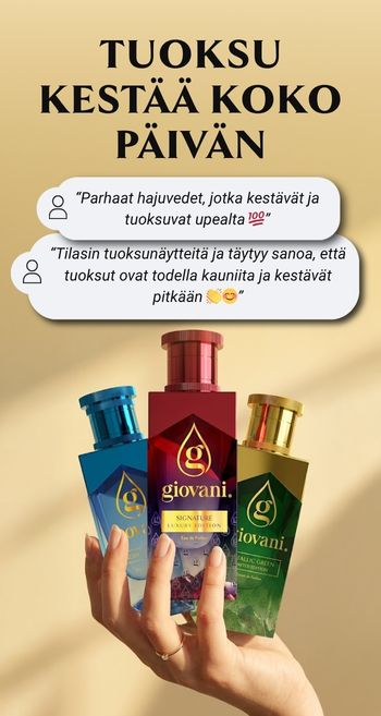 Giovani parfyymejä pitkäkestoisella tuoksulla